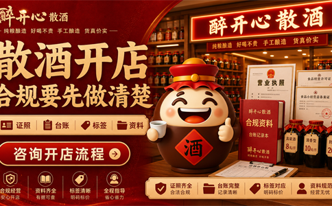 散酒开店合规怎么做？散酒店加盟先把这些基础动作做清楚